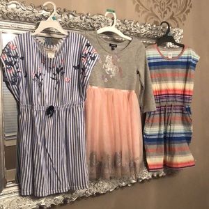 3 dresses, sizes 6-8. Excellent used condition.